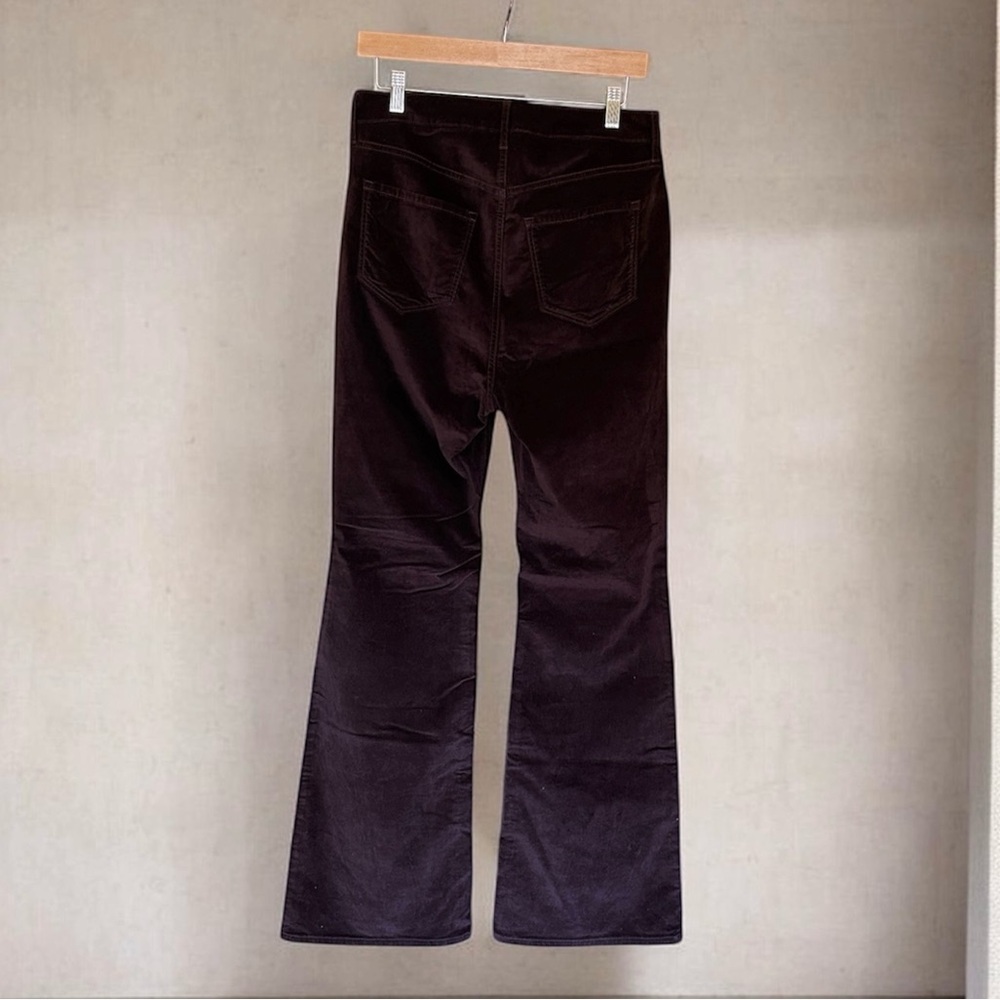Old Navy Plum Velvet Higher High-Rise Flare Jeans Secret-Smooth Pockets Purple - Picture 5 of 14